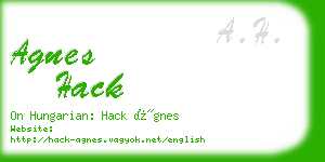 agnes hack business card